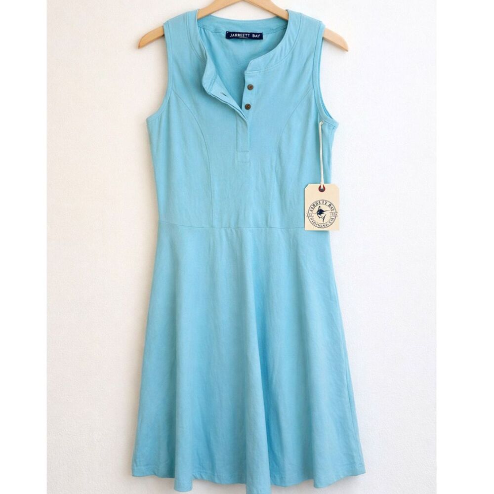 Jarrett Bay NWT Blue Sleeveless Golf Dress Coastal Preppy Size M Golf Spring